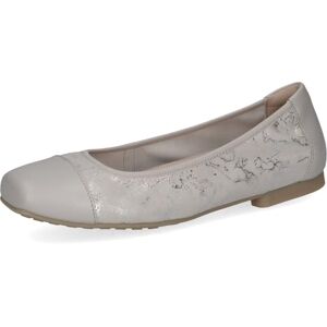 CAPRICE Damen Ballerinas aus Leder, Weiß (White/LT.Grey), 41 CAPRICE Damen Ballerinas aus Leder, Weiß (White/LT.Grey), 41