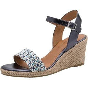 Tamaris Damen Sandalette mit Keilabsatz, blau, 36 EU Tamaris Damen Sandalette mit Keilabsatz, blau, 36 EU
