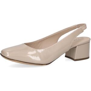 CAPRICE Damen Slingpumps aus Leder mit Lack, Beige (Beige Patent), 36 EU CAPRICE Damen Slingpumps aus Leder mit Lack, Beige (Beige Patent), 36 EU