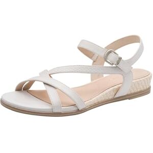 Tamaris Damen Sandalette Leder flach, weiß, 38 EU Tamaris Damen Sandalette Leder flach, weiß, 38 EU