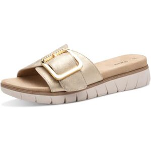 s.Oliver Damen Pantoletten mit Plateau Vegan, Gold (Champagne), 40 EU s.Oliver Damen Pantoletten mit Plateau Vegan, Gold (Champagne), 40 EU