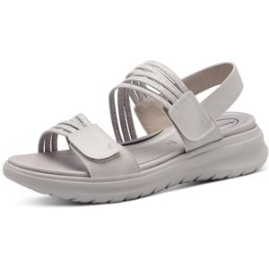 Tamaris Comfort Damen Sandalen flach Sportlich Vegan, Grau (Stone), 40 EU Tamaris Comfort Damen Sandalen flach Sportlich Vegan, Grau (Stone), 40 EU