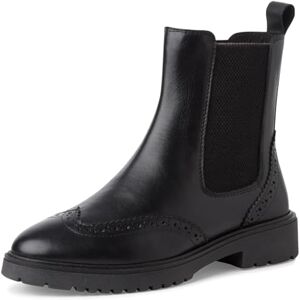 MARCO TOZZI Damen Chelsea Boots aus Leder mit Reißverschluss, Schwarz (Black), 37 EU MARCO TOZZI Damen Chelsea Boots aus Leder mit Reißverschluss, Schwarz (Black), 37 EU