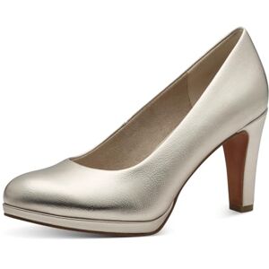 MARCO TOZZI Damen Pumps mit Trichterabsatz Vegan, Beige (Platinum), 40 EU MARCO TOZZI Damen Pumps mit Trichterabsatz Vegan, Beige (Platinum), 40 EU
