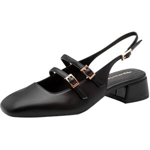 Tamaris Damen Sling Pump mit Blockabsatz, schwarz, 41 EU Tamaris Damen Sling Pump mit Blockabsatz, schwarz, 41 EU