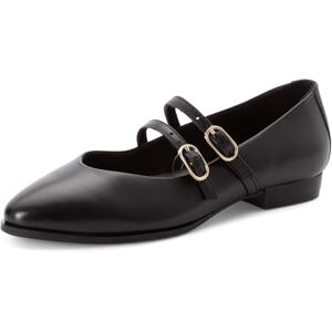 MARCO TOZZI Damen Ballerinas weiches Feel Me Fußbett Leder weiches Innenfutter Spitz, schwarz (Black), 40 EU MARCO TOZZI Damen Ballerinas weiches Feel Me Fußbett Leder weiches Innenfutter Spitz, schwarz (Black), 40 EU