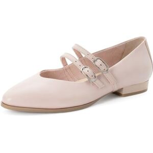 MARCO TOZZI Damen Ballerinas weiches Feel Me Fußbett Leder weiches Innenfutter Spitz, rosa (Nude), 38 EU MARCO TOZZI Damen Ballerinas weiches Feel Me Fußbett Leder weiches Innenfutter Spitz, rosa (Nude), 38 EU