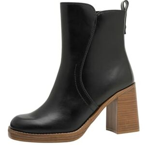 MARCO TOZZI Damen Stiefeletten mit Reißverschluss Blockabsatz, Schwarz (Black Comb), 38 EU MARCO TOZZI Damen Stiefeletten mit Reißverschluss Blockabsatz, Schwarz (Black Comb), 38 EU