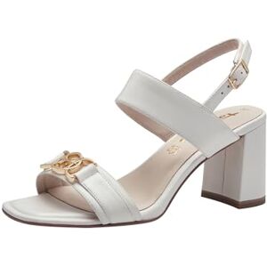Tamaris Damen Sandalen mit Absatz Leder Blockabsatz Sommer; WHITE/weiß; 40 EU Tamaris Damen Sandalen mit Absatz Leder Blockabsatz Sommer; WHITE/weiß; 40 EU