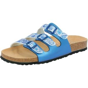 Lico Damen Bioline Flower Pantoletten, Blau Weiß, 40 EU Lico Damen Bioline Flower Pantoletten, Blau Weiß, 40 EU