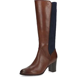 CAPRICE Damen Hohe Stiefel mit Absatz Memotion aus Leder bis zum Knie Weite G, Braun (Cognac/Ocean), 38.5 EU CAPRICE Damen Hohe Stiefel mit Absatz Memotion aus Leder bis zum Knie Weite G, Braun (Cognac/Ocean), 38.5 EU