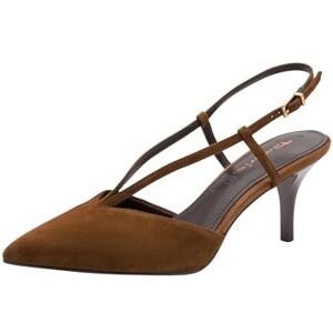 Tamaris Damen Sling Pump mit Stilettoabsatz Leder, braun, 38 EU Tamaris Damen Sling Pump mit Stilettoabsatz Leder, braun, 38 EU