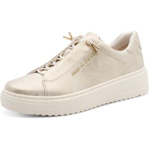 MARCO TOZZI Damen Sneaker weiches Feel Me Wechselfußbett weiches Innenfutter Vegan Schnürer, beige (Dune MET.Comb), 39 EU MARCO TOZZI Damen Sneaker weiches Feel Me Wechselfußbett weiches Innenfutter Vegan Schnürer, beige (Dune MET.Comb), 39 EU