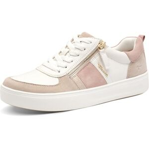 Tamaris Comfort Damen Sneaker flach mit Reißverschluss Freizeit, Mehrfarbig (Beige/Rose), 39 EU Tamaris Comfort Damen Sneaker flach mit Reißverschluss Freizeit, Mehrfarbig (Beige/Rose), 39 EU