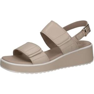 CAPRICE Damen Sandalen mit Keilabsatz aus Leder Wedges, Cremefarben (Offwhite Nappa), 42 EU CAPRICE Damen Sandalen mit Keilabsatz aus Leder Wedges, Cremefarben (Offwhite Nappa), 42 EU
