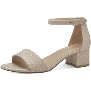 Tamaris Damen Sandalette mit Blockabsatz, metallic, 41 EU Tamaris Damen Sandalette mit Blockabsatz, metallic, 41 EU