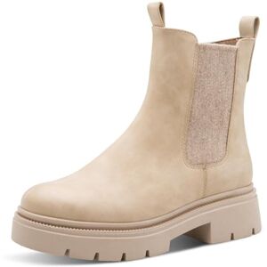 MARCO TOZZI Damen Chelsea Boots mit Reißverschluss Vegan, Beige (Beige), 40 EU MARCO TOZZI Damen Chelsea Boots mit Reißverschluss Vegan, Beige (Beige), 40 EU