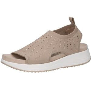 CAPRICE Damen Sandalen flach weiches Fußbett Bequem, Beige (Sand Knit), 40 EU CAPRICE Damen Sandalen flach weiches Fußbett Bequem, Beige (Sand Knit), 40 EU