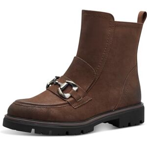 MARCO TOZZI Damen Stiefeletten ohne Absatz Vegan mit Schnalle, Braun (Nut Comb), 38 EU MARCO TOZZI Damen Stiefeletten ohne Absatz Vegan mit Schnalle, Braun (Nut Comb), 38 EU