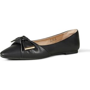 Amazon Essentials Damen Ballerinas mit Schleife, Schwarz, 35.5 EU Amazon Essentials Damen Ballerinas mit Schleife, Schwarz, 35.5 EU