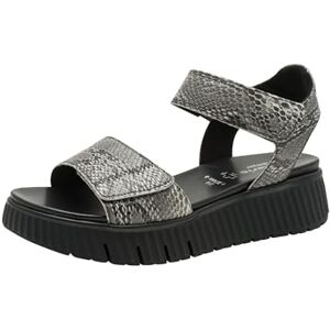 Tamaris COMFORT Damen Wedge/Plat Sand MultiAdjustable BLACK SNAKE 40 Tamaris COMFORT Damen Wedge/Plat Sand MultiAdjustable BLACK SNAKE 40