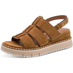 Tamaris Damen Sandalette mit Keilabsatz, braun, 38 EU Tamaris Damen Sandalette mit Keilabsatz, braun, 38 EU