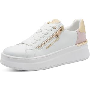 MARCO TOZZI Damen Sneaker weiches Feel Me Wechselfußbett weiches Innenfutter Modern, weiß (White/Rose), 41 EU MARCO TOZZI Damen Sneaker weiches Feel Me Wechselfußbett weiches Innenfutter Modern, weiß (White/Rose), 41 EU