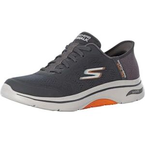 Skechers Herren Go Walk Arch Fit 2.0 Simplicity 2 Slip-InTurnschuhe, Charcoal And Orange Textile/Synthetic, 41 EU Large Skechers Herren Go Walk Arch Fit 2.0 Simplicity 2 Slip-InTurnschuhe, Charcoal And Orange Textile/Synthetic, 41 EU Large