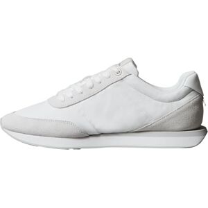 Calvin Herren Runner Sneaker Retro Mix mit Logo, Weiß (Triple Bright White), 43 Calvin Herren Runner Sneaker Retro Mix mit Logo, Weiß (Triple Bright White), 43