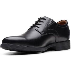 Clarks Herren Whiddon Plain Oxford-Schuh, Black Leather, 43 EU Weit Clarks Herren Whiddon Plain Oxford-Schuh, Black Leather, 43 EU Weit