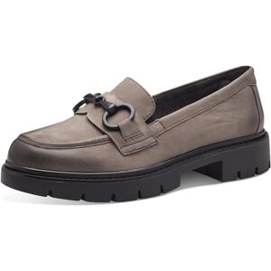 Tamaris Comfort Damen Slipper aus Leder Elegant, Grau (Stone Nubuc), 38 EU Tamaris Comfort Damen Slipper aus Leder Elegant, Grau (Stone Nubuc), 38 EU