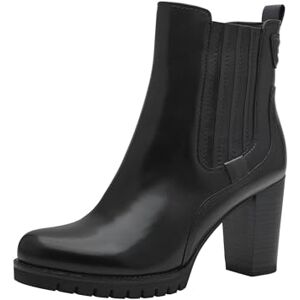MARCO TOZZI Damen Chelsea Boots mit Lederanteil mit Absatz, Schwarz (Black Comb), 41 EU MARCO TOZZI Damen Chelsea Boots mit Lederanteil mit Absatz, Schwarz (Black Comb), 41 EU
