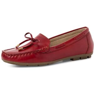 MARCO TOZZI Damen Mokassins aus Leder mit Schleife, Rot (Red), 39 EU MARCO TOZZI Damen Mokassins aus Leder mit Schleife, Rot (Red), 39 EU
