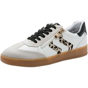 MARCO TOZZI Damen Sneaker weiches Feel Me Wechselfußbett weiches Innenfutter Vegan Modern, weiß (White/Leo), 37 EU MARCO TOZZI Damen Sneaker weiches Feel Me Wechselfußbett weiches Innenfutter Vegan Modern, weiß (White/Leo), 37 EU