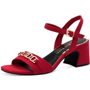 MARCO TOZZI by Guido Maria Kretschmer Damen Sandalen mit Absatz Verstellbarer Riemen Blockabsatz, Rot (Red), 40 EU MARCO TOZZI by Guido Maria Kretschmer Damen Sandalen mit Absatz Verstellbarer Riemen Blockabsatz, Rot (Red), 40 EU
