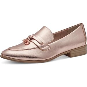 MARCO TOZZI Damen Loafer mit Absatz Elegant Bequem, Metallisch (Rose Metallic), 40 EU MARCO TOZZI Damen Loafer mit Absatz Elegant Bequem, Metallisch (Rose Metallic), 40 EU