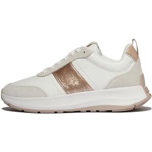 Fitflop F-Mode Flow Damen Pailletten Wildleder/Leder Flatform Sneaker, Urban White Classic Beige, 38 EU Fitflop F-Mode Flow Damen Pailletten Wildleder/Leder Flatform Sneaker, Urban White Classic Beige, 38 EU