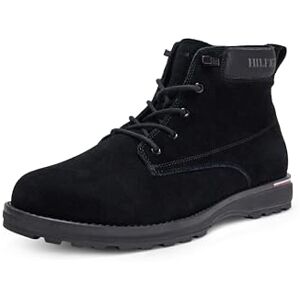 Tommy Hilfiger Herren Boots Corporate Outdoor Suede Boot aus Leder, Schwarz (Black), 44 Tommy Hilfiger Herren Boots Corporate Outdoor Suede Boot aus Leder, Schwarz (Black), 44
