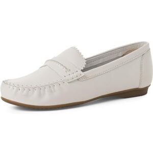 MARCO TOZZI Damen Mokassin Leder Studiert, weiß (White), 38 EU MARCO TOZZI Damen Mokassin Leder Studiert, weiß (White), 38 EU