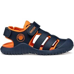 Geox JUNIOR BOY J S. FUSBETTO PRO BO SANDALS NAVY/ORANGE 31_EU Geox JUNIOR BOY J S. FUSBETTO PRO BO SANDALS NAVY/ORANGE 31_EU