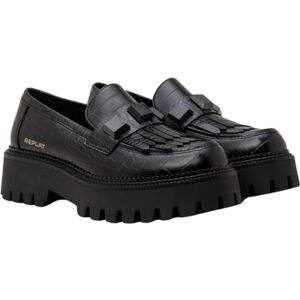 Replay Damen Loafers aus Kunstleder, Black 003 (Schwarz), 41 Replay Damen Loafers aus Kunstleder, Black 003 (Schwarz), 41