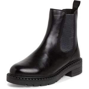 MARCO TOZZI Damen Chelsea Boots aus Leder mit Reißverschluss, Schwarz (Black), 40 EU MARCO TOZZI Damen Chelsea Boots aus Leder mit Reißverschluss, Schwarz (Black), 40 EU