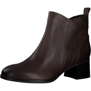 MARCO TOZZI Damen Stiefeletten mit Absatz aus Leder mit Reißverschluss, Braun (Chestnut), 39 EU MARCO TOZZI Damen Stiefeletten mit Absatz aus Leder mit Reißverschluss, Braun (Chestnut), 39 EU