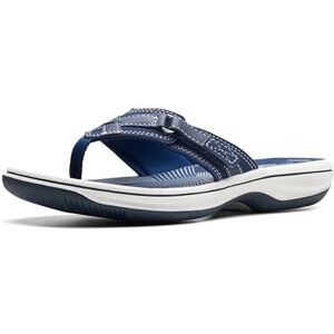 Clarks Damen Breeze Sea Flipflop, Navy Synthetic, 38.5 EU Clarks Damen Breeze Sea Flipflop, Navy Synthetic, 38.5 EU