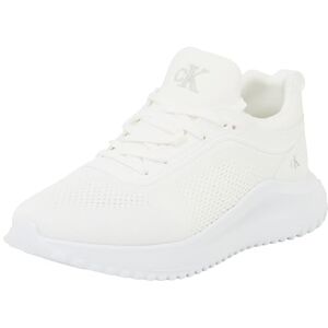 Calvin Damen Runner Sneaker Eva Sock Tech Mix mit Logo, Weiß (Triple Bright White), 39 Calvin Damen Runner Sneaker Eva Sock Tech Mix mit Logo, Weiß (Triple Bright White), 39