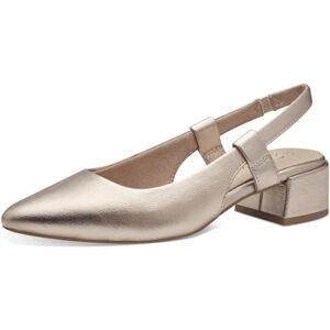 MARCO TOZZI Damen Slingpumps mit Blockabsatz Vegan, Beige (Platinum), 36 EU MARCO TOZZI Damen Slingpumps mit Blockabsatz Vegan, Beige (Platinum), 36 EU