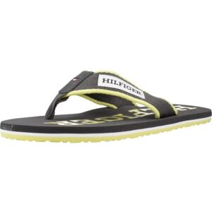 Tommy Hilfiger Herren Flip Flops Patch Hilfiger Beach Sandal Zehentrenner, Grau (Dark Ash), 40 Tommy Hilfiger Herren Flip Flops Patch Hilfiger Beach Sandal Zehentrenner, Grau (Dark Ash), 40