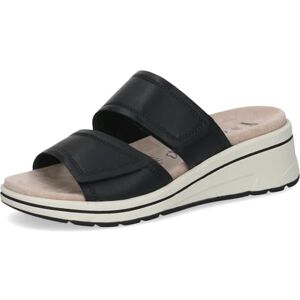 CAPRICE Damen Keilsandale aus Leder, Schwarz (Black Nappa), 40 CAPRICE Damen Keilsandale aus Leder, Schwarz (Black Nappa), 40
