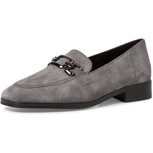 Tamaris Damen Slipper Leder Blockabsatz bequem; Grey, EU 36 Tamaris Damen Slipper Leder Blockabsatz bequem; Grey, EU 36