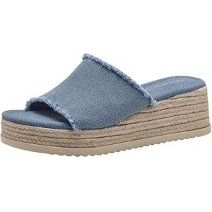 Tamaris Damen Plateau Mules Textil Sommer; DENIM/blau; 41 EU Tamaris Damen Plateau Mules Textil Sommer; DENIM/blau; 41 EU